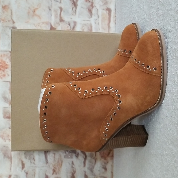 New Lucky Brand Marionn Leather Booties - Picture 1 of 9